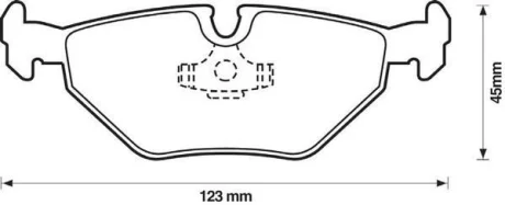 Гальмівні колодки зад. BMW 3 (E46)/SAAB 9-5/ROVER 75 96-09 (ATE) Jurid 571960J