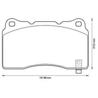 Гальмівні колодки пер. Megane 08-/Tesla Model S/X 12- (Brembo) Jurid 572508J