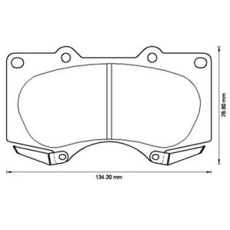 Гальмівні колодки пер. Land Cruiser/Hilux VII/Lexus GX/Pagero 06- (Sumitomo) Jurid 572515J