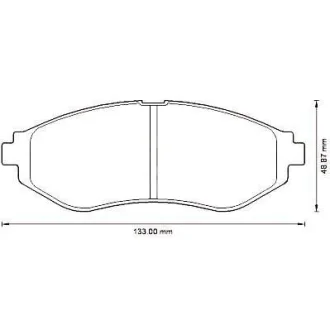 Гальмівні колодки пер. Chevrolet Aveo 06- (akebono) Jurid 572539J