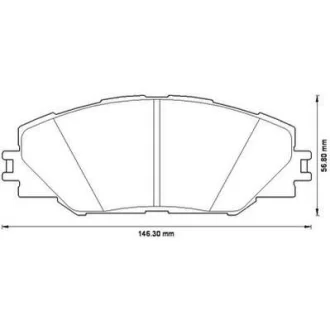Гальмівні колодки пер. RAV 4 05-18/AURIS 07-12 (AKEBONO) Jurid 572569J