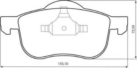 Гальмівні колодки пер. Volvo S60/S80/V70/XC70 95-10 (ATE) Jurid 573003J