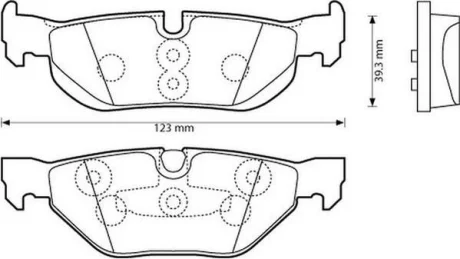 Гальмівні колодки зад. BMW 3(E90)/1(E81) 04-13 (ATE) Jurid 573139J