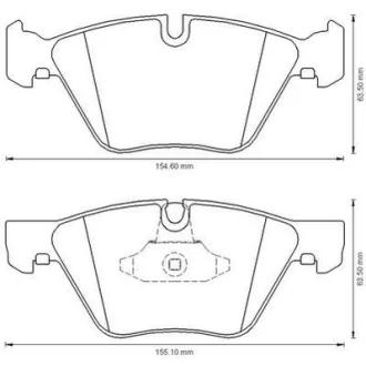 Гальмівні колодки пер. BMW 3(E90)/1(E81) 04-13 (ATE) Jurid 573151J