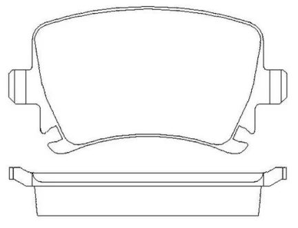 Гальмівні колодки зад. Caddy III/Golf V/Audi A4 03- Jurid 573158J