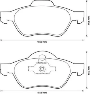Гальмівні колодки пер. Renault Megane/Scenic/Clio 02- (ATE) Jurid 573244J