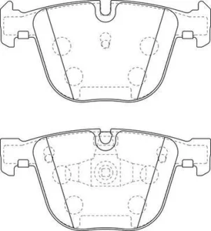Гальмівні колодки зад. BMW 5 (F07)/7 (F01/F02/F03/F04) 08-17 (ATE) Jurid 573271J