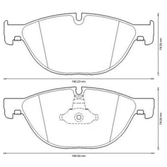 Гальмівні колодки пер. BMW 5 (F07/F10/F11)/7 (F01/F02/F03/F04) 08- (ATE) Jurid 573292J