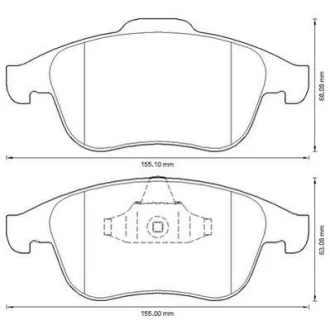 Гальмівні колодки пер. Laguna 07-/Megane 12-/Scenic 09- (ATE) Jurid 573316J