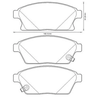 Гальмівні колодки пер. Zafira/Astra/Cruze/Volt 09- (Mando) Jurid 573325J