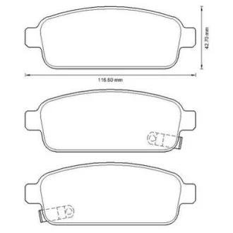 Гальмівні колодки зад. Zafira/Astra/Cruze/Volt 09- (Mando) Jurid 573335J