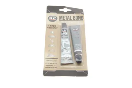 Клей двокомпонентний оксидний для металу. Metal Bond (56g) K2 B116