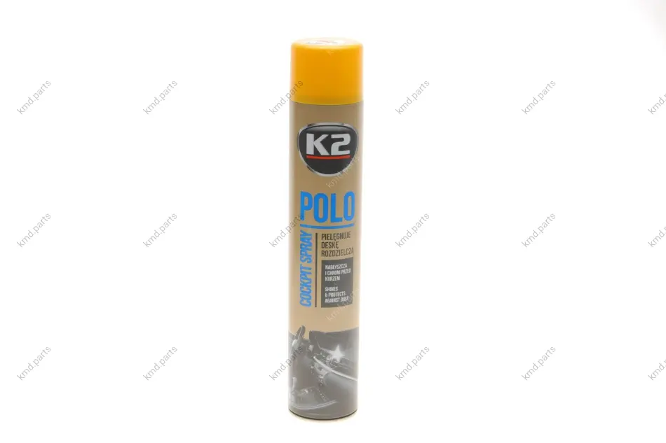 Поліроль для торпедо "персик""" / POLO COCKPIT SPRAY 750ML PEACH K2 K407BR0 (фото 1)