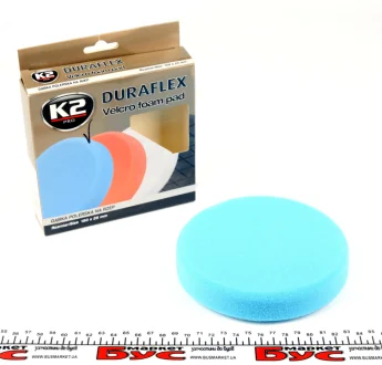 DURAFLEX губка для полірування на липучці блакитна 150 мм х 25 мм х12 NEW K2 L611