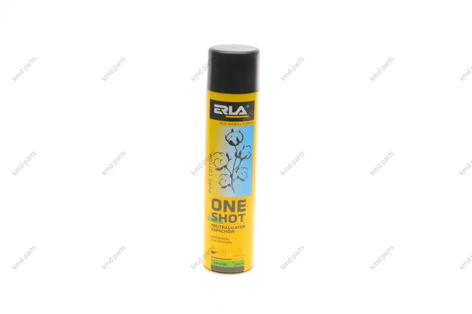ERLA ONE SHOT нейтралізатор запаху та освіжувач бавовна апельсин 600 ml (аерозоль) х12 NEW K2 R421 (фото 1)