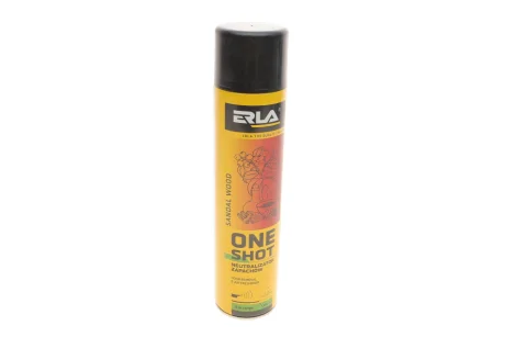 ERLA ONE SHOTнейтралізатор запаху та освіжувач сандалове дерево 600 ml (аерозоль)12 NEW K2 R422