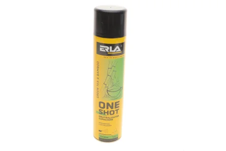 ERLA ONE SHOT нейтралізатор запаху та освіжувач зелений чай бамбук 600 ml (аерозоль) х12 NEW K2 R423