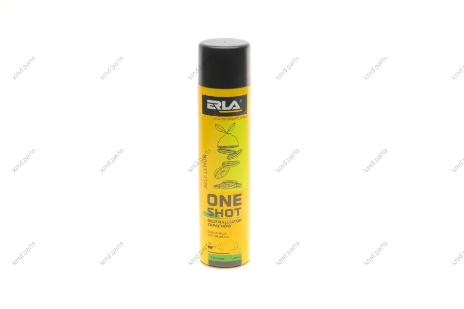 ERLA ONE SHOT нейтралізатор запаху та освіжувач лимон 600 ml (аерозоль) х12 NEW K2 R424 (фото 1)