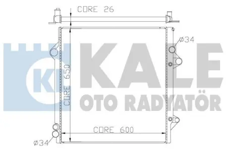 Радіатор охолодження двигуна (паяний) Toyota Land Cruise Prado (03-), FJ Cruiser (05-) 4.0 VVTi OTO RADYATOR Kale 342180