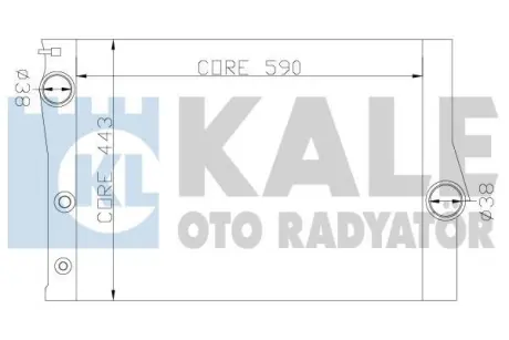 Радіатор охолодження двигуна BMW X5 (E70, F15), X6 (E71, F16) (06-) 2.0i, 3.0i, 3.0D OTO RADYATOR Kale 342235