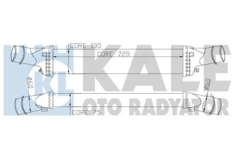 Інтеркулер AudI A4, A5, A6, A7, A8, Q5 (07-) 1.8 TFSi, 2.0, 2.7, 3.0 Tdi OTO RADYATOR Kale 342400