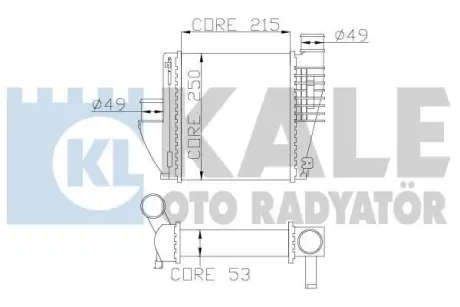 Інтеркулер Citroen C4 (13-)/Peugeot 308 (13-) OTO RADYATOR Kale 342815