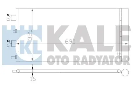 Радіатор кондиціонера Renault Duster (15-) 1.5 dCi OTO RADYATOR Kale 342840