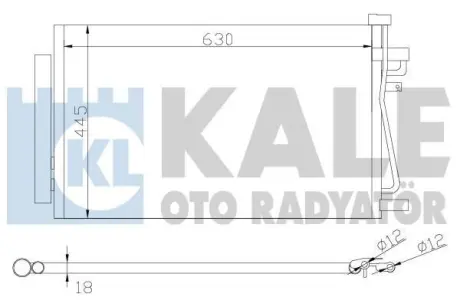Радіатор кондиціонера Chevrolet Captiva (07-)/Opel Antara (07-) 2.4i, 3.0i, 3.2i OTO RADYATOR Kale 343310