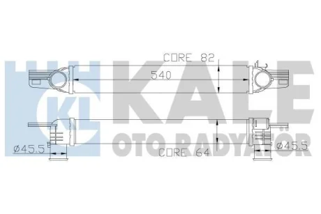 Інтеркулер Citroen Nemo (09-)/Peugeot Bipper (08-)/Fiat Fiorino (07-) 1.4 Hdi, 1.3 Multijet KALE OTO RADYATOR Kale 344300