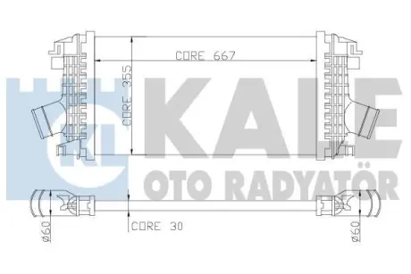 Інтеркулер Opel Astra J (09-)/Chevrolet Cruze (12-) 1.6, 1.7, 2.0 CDTi OTO RADYATOR Kale 344900