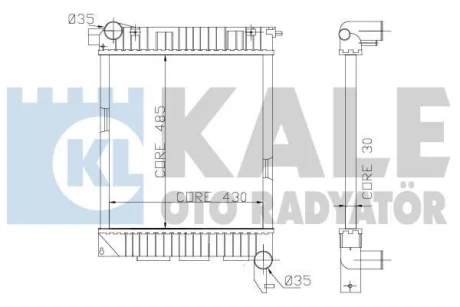 Радиатор охлаждения двигателя (паяный) LR Freelander (98-) 2.0Di KALE O Kale 359400