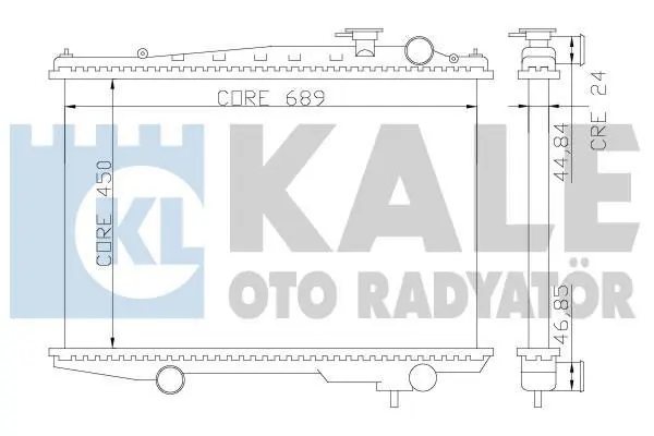 Радиатор охлаждения двигателя (паяный) Nissan Navara D22 (97-) KALE OTO Kale 362700 (фото 1)