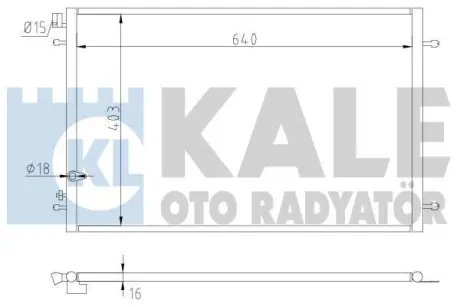 Радіатор кондиціонера AudI A6 (C6) (04-) OTO RADYATOR Kale 375300