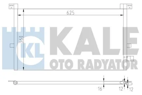 Радіатор кондиціонера Ford Mondeo III (02-) OTO RADYATOR Kale 378700