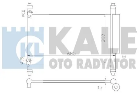 Радіатор кондиціонера Suzuki Grand Vitara II (05-) OTO RADYATOR Kale 383000