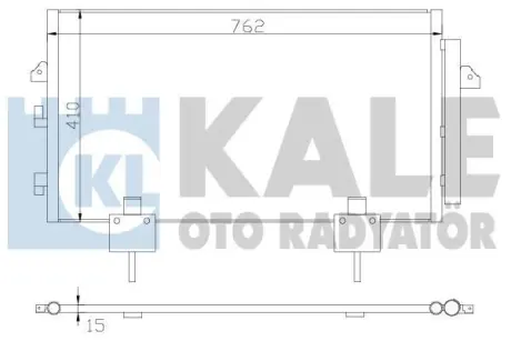 Радіатор кондиціонера Toyota RAV4 II (00-), Hilux III (01-) OTO RADYATOR Kale 383400