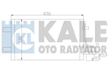 Радіатор кондиціонера Ford Focus II (03-), C-Max (07-) OTO RADYATOR Kale 386100