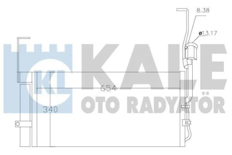 Радіатор кондиціонера Hyundai SantaFe (01-) OTO RADYATOR Kale 386600