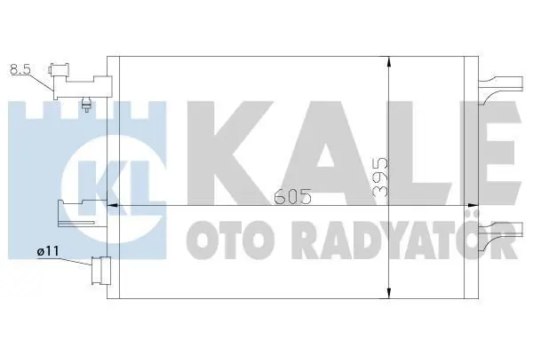 Радіатор кондиціонера Chevrolet Cruze (06-)/Opel Astra J (11-) KALE OTO RADYATOR Kale 391100 (фото 1)