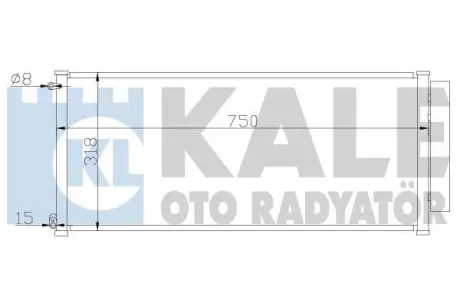 Радіатор кондиціонера Honda Jazz (03-) OTO RADYATOR Kale 392000