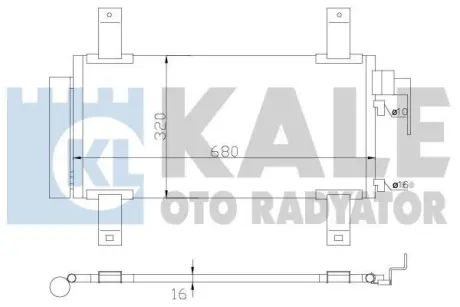 Радіатор кондиціонера Mazda 6 (02-) OTO RADYATOR Kale 392100