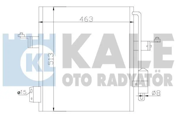 Радіатор кондиціонера Mitsubishi L200 (06-) 2.5 DiD KALE OTO RADYATOR Kale 393100 (фото 1)