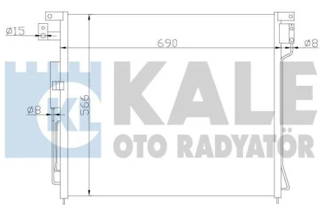 Радіатор кондиціонера Nissan Navara, Pathfinder (05-) 2.5 dCi KALE OTO RADYATOR Kale 393200