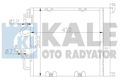 Радіатор кондиціонера (386x386x18) Opel Astra H (04-), Zafira B (05-) 1.3, 1.7, 1.9 CDTi OTO RADYATOR Kale 393600
