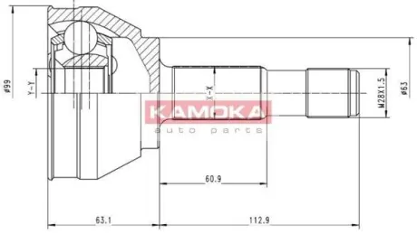 ШРУС зовнішній KAMOKA 6152