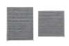 Фільтр салону Citroen C3 09-/C4 Cactus/Peugeot 2008 13-/207 06-15/208 12- (к-кт 2шт.) (вугільний) PARTS KAVO FCA-10184C (фото 1)