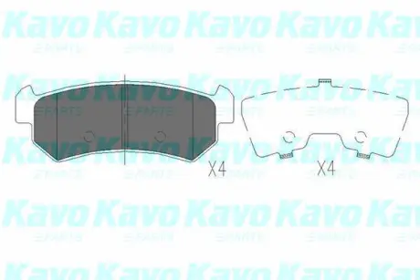 Колодки гальмівні (задні) Chevrolet Lacetti/Daewoo Nubira 05- (Sumitomo) PARTS KAVO KBP-1007