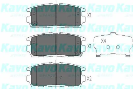 Колодки гальмівні (задні) Chevrolet Captiva/ Opel Antara A 06- PARTS KAVO KBP-1010