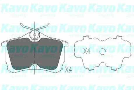 Колодки гальмівні (задні) Honda Accord VI/VII 98-08 PARTS KAVO KBP-2011