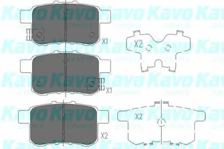 Колодки гальмівні (задні) Honda Accord VIII 2.0-2.4i 08- PARTS KAVO KBP-2044